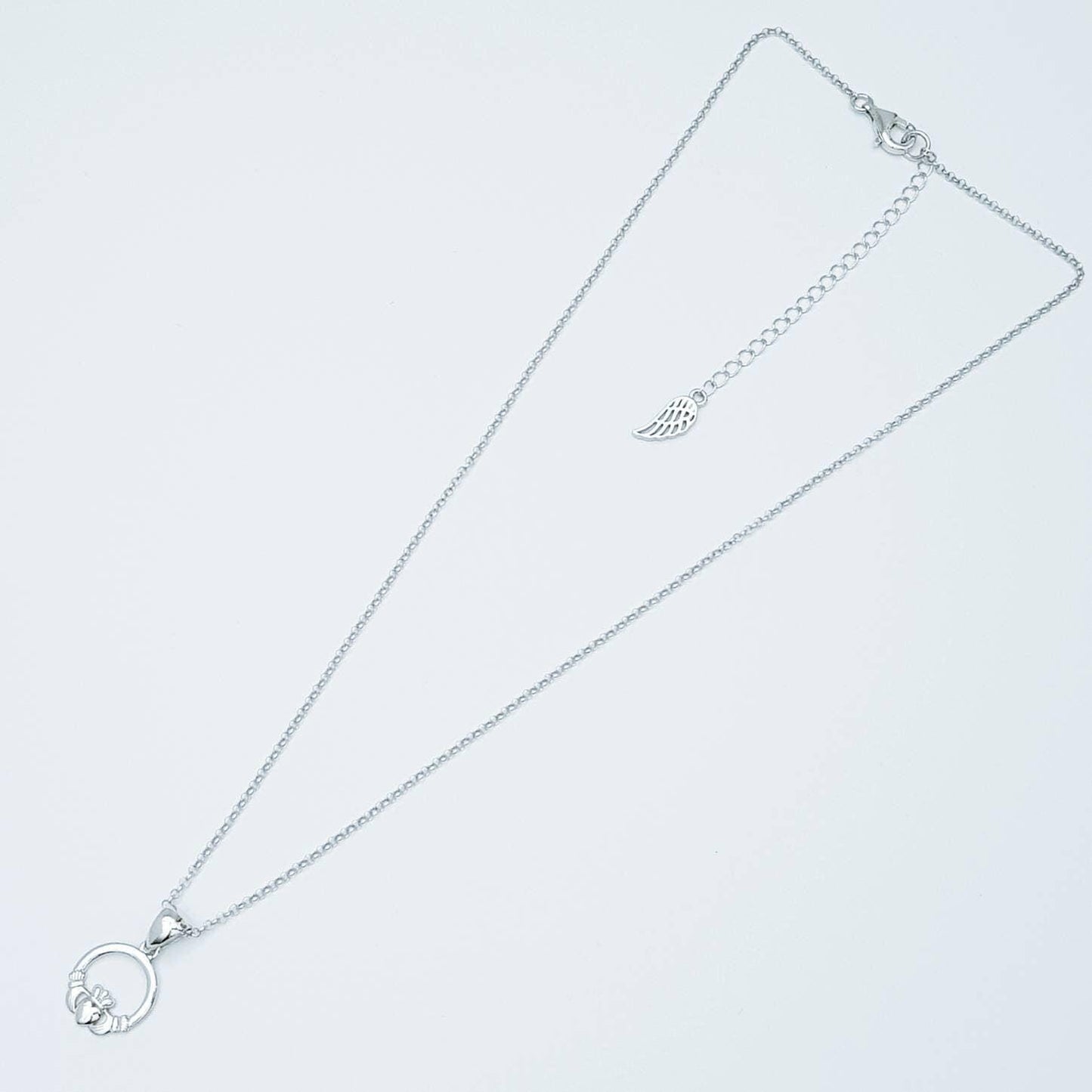 Small Claddagh pendant, Irish claddagh necklace from Galway, Ireland, Sterling Silver claddagh necklace