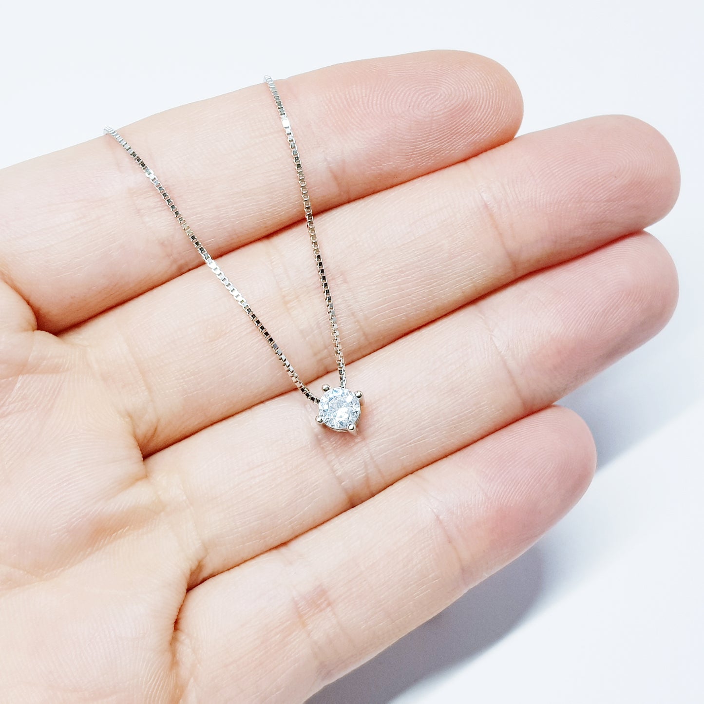 Dainty Sterling Silver floating necklace