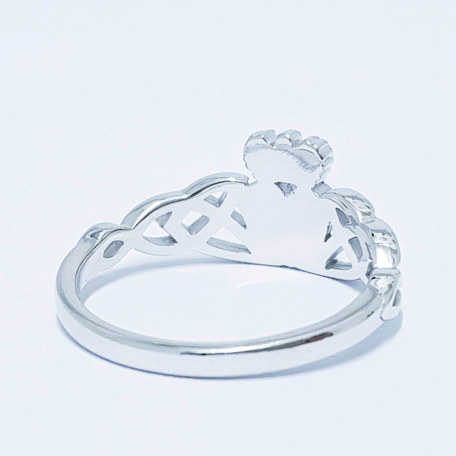 Sterling Silver Claddagh ring, Celtic Knot Claddagh Ring