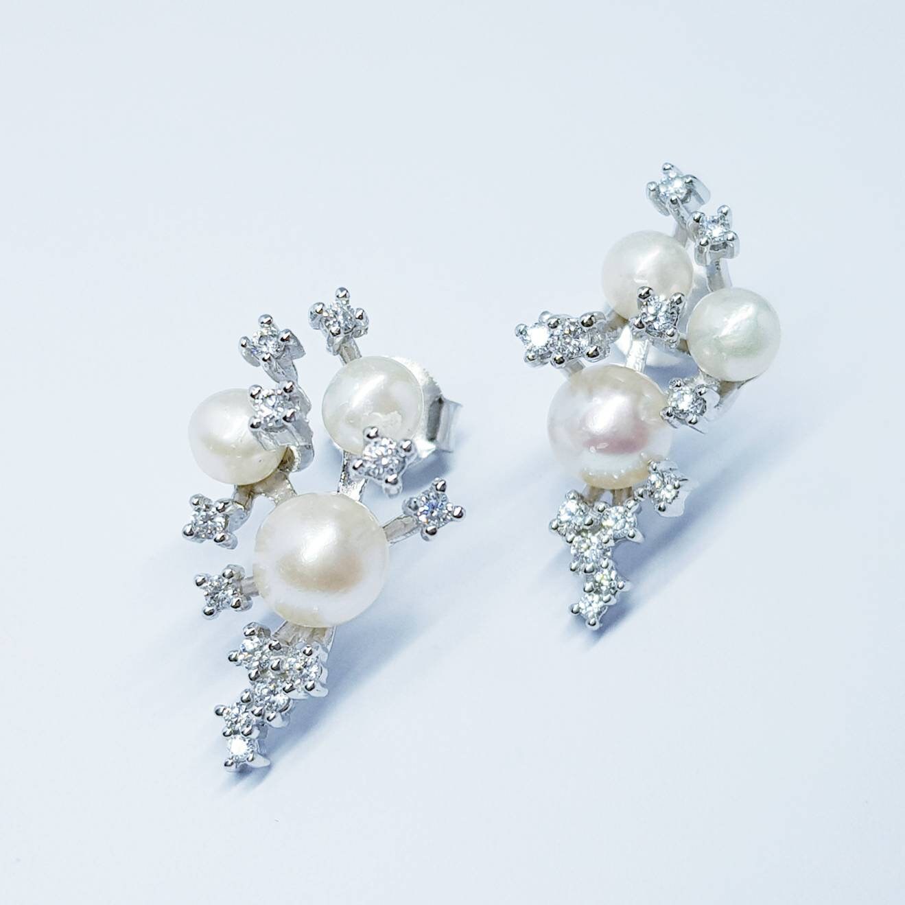 Pearl drop earrings, dress earrings, sterling silver pearl earrings, vintage earrings, bridal earrings, earrings for bridesmaids