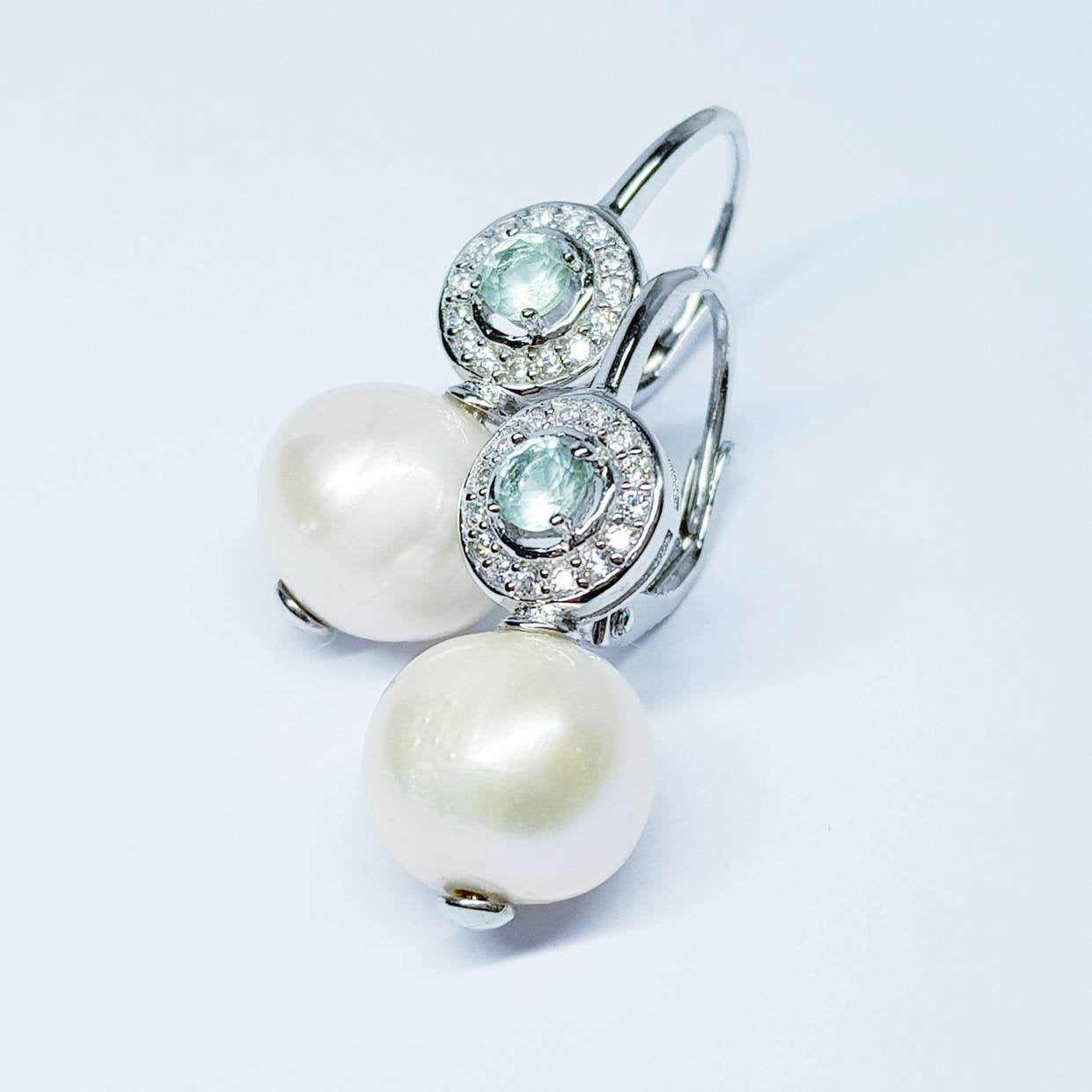 Pearl drop earrings, Silver earrings, Baroque pearl earrings, vintage drop pearl earrings, bridal  earrings, earrings for women