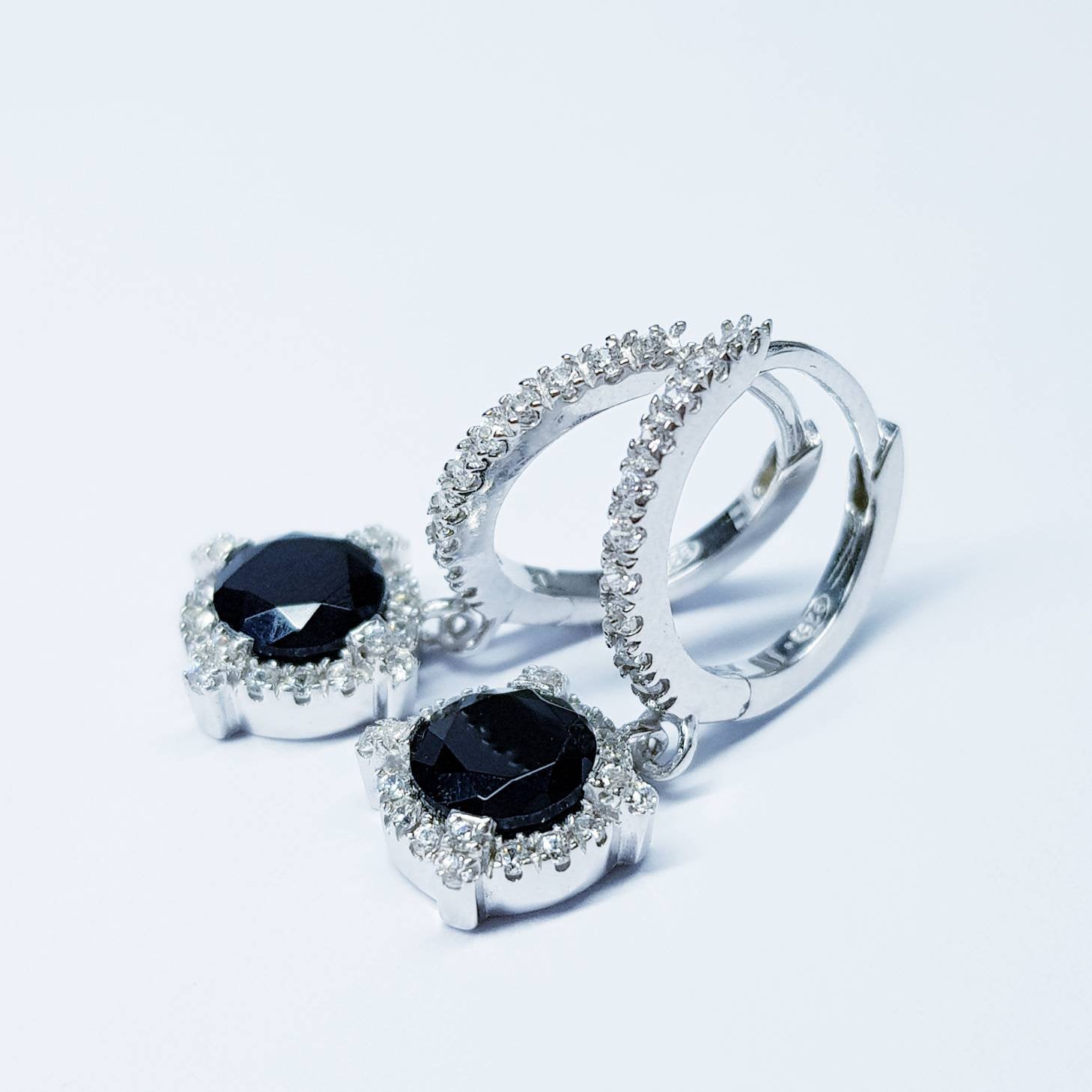 Black drop Earring studs, hoop earrings, classic black earrings, vintage black earrings, elegant jewelry