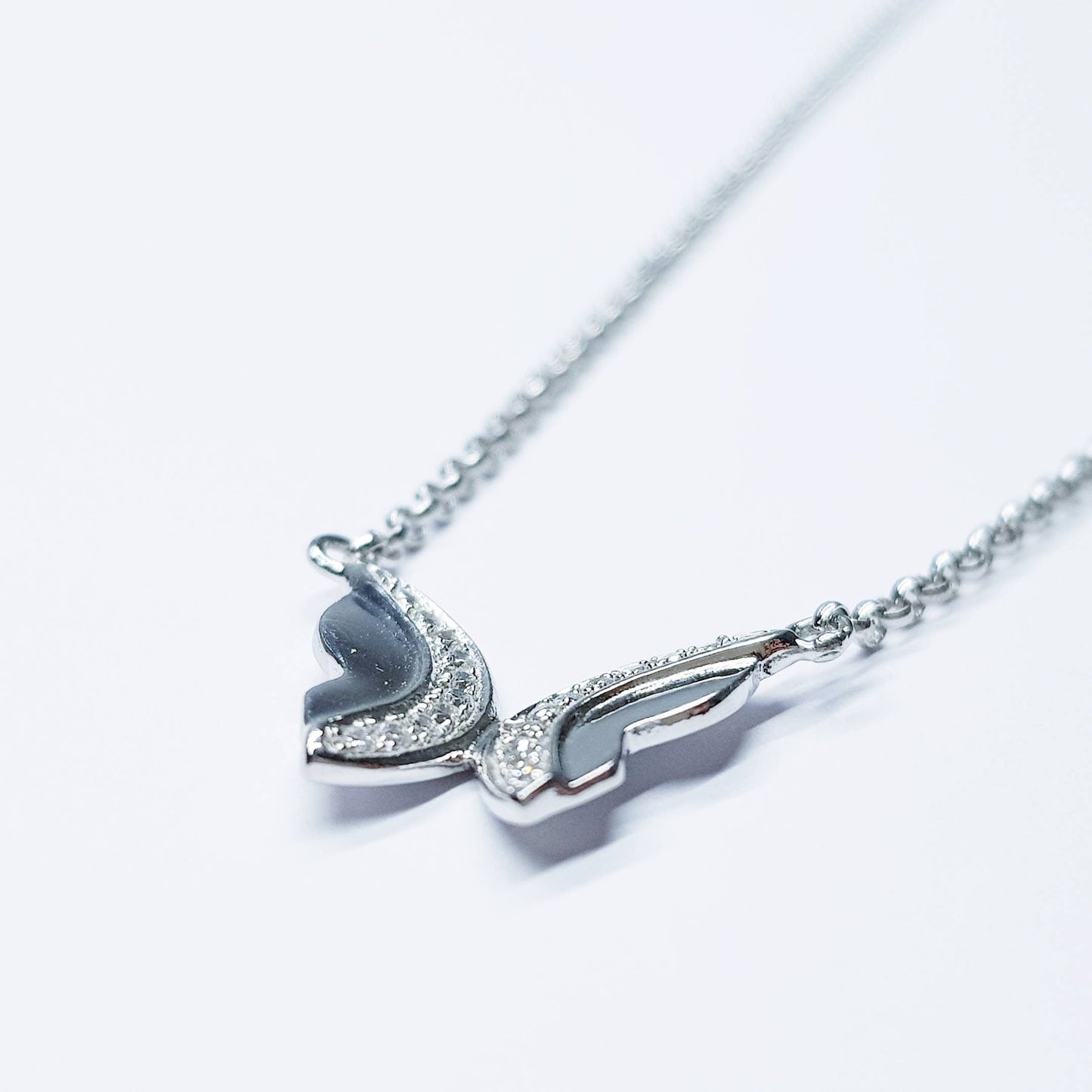 Butterfly necklace, sterling silver butterfly pendant