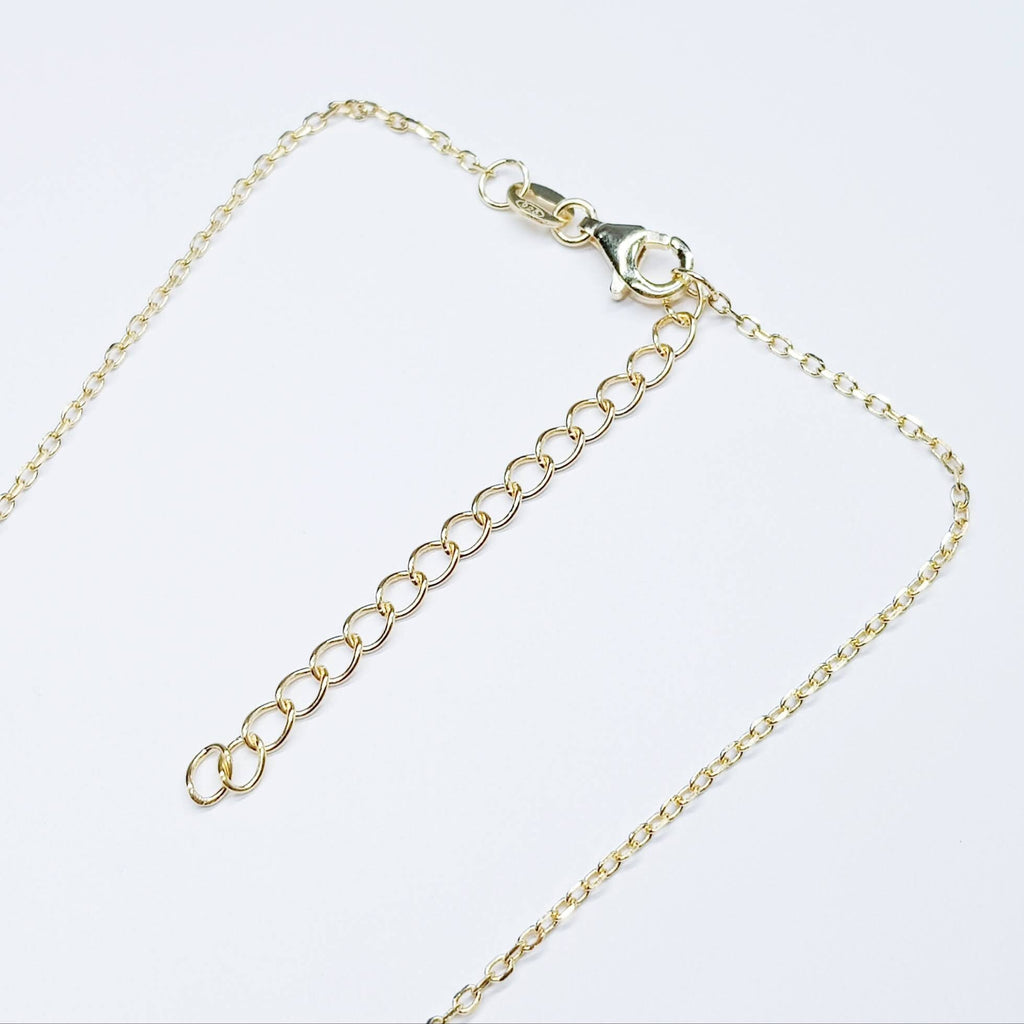 Vintage style gold pearl pendant - elegant sterling silver pearl necklace