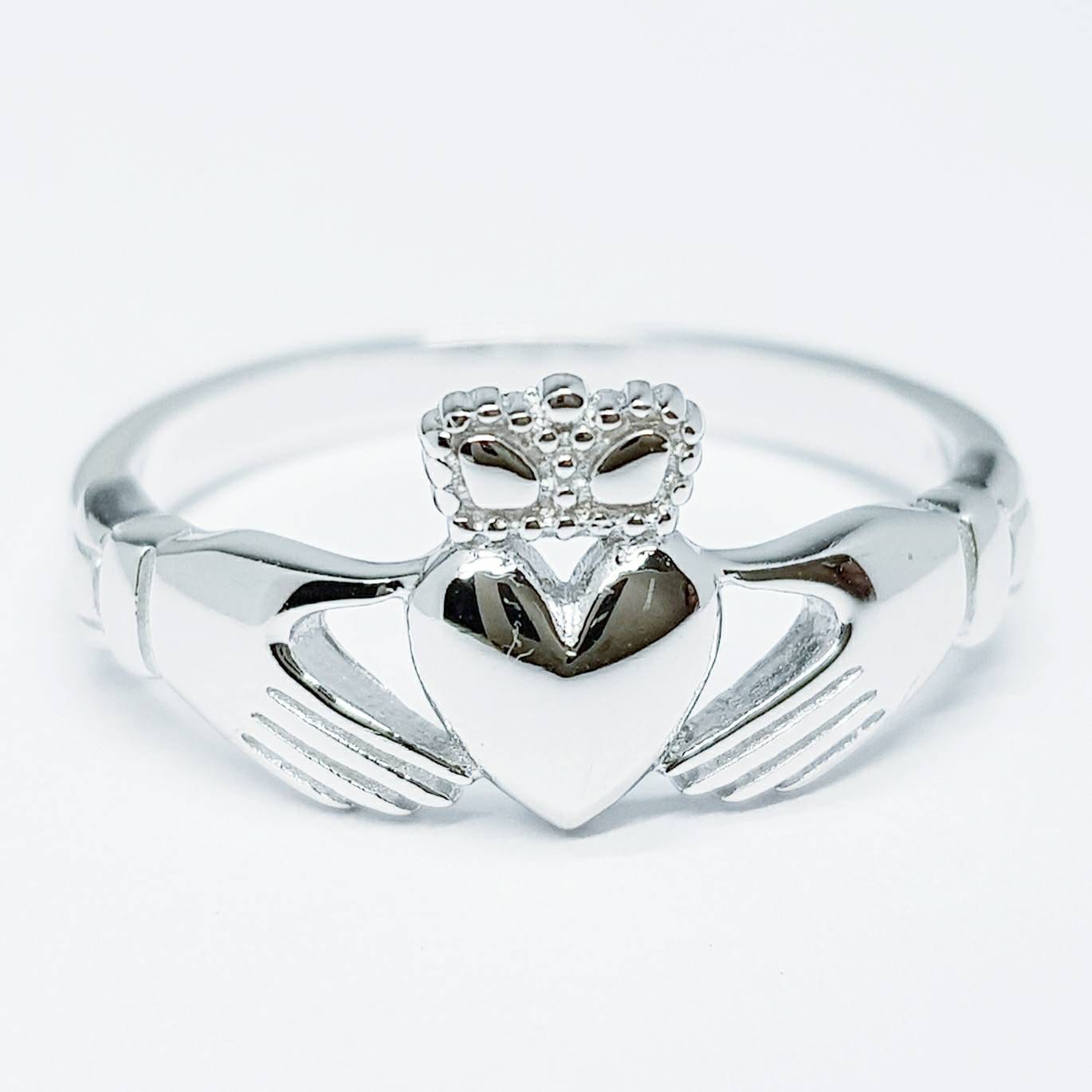 Small silver claddagh ring, Irish claddagh ring, delicate claddagh ring