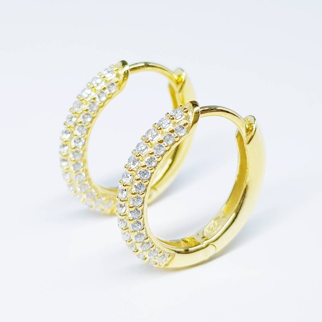 Elegant oval hoop earrings, faux diamond encrusted 925 hoop earrings