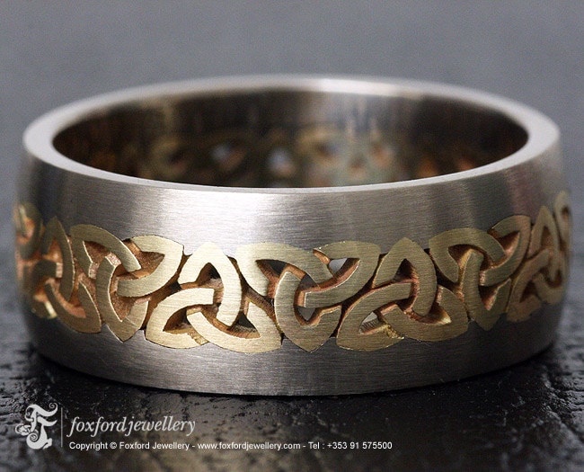 Celtic wedding Ring, Trinity knot Ring