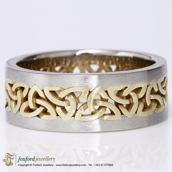 18k Celtic wedding Ring, Trinity knot ring, Irish wedding ring